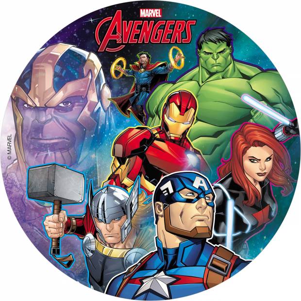 Essbares Papier Avengers 20cm