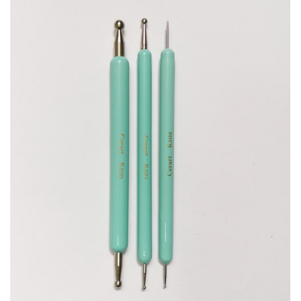 Doppelseitige Metallwürfel rund grün 3 Stück