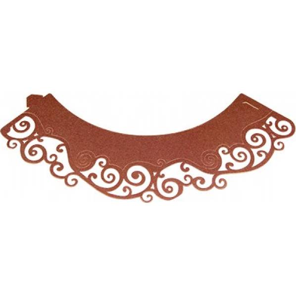 Dekorative Kragen für Cupcakes 12pcs Schokolade Farbe