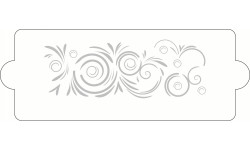 Tortenschablone 34x12cm Wirbel