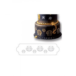 Schablone 34x9cm Muscheln