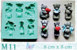 Silikonform-Teddybären