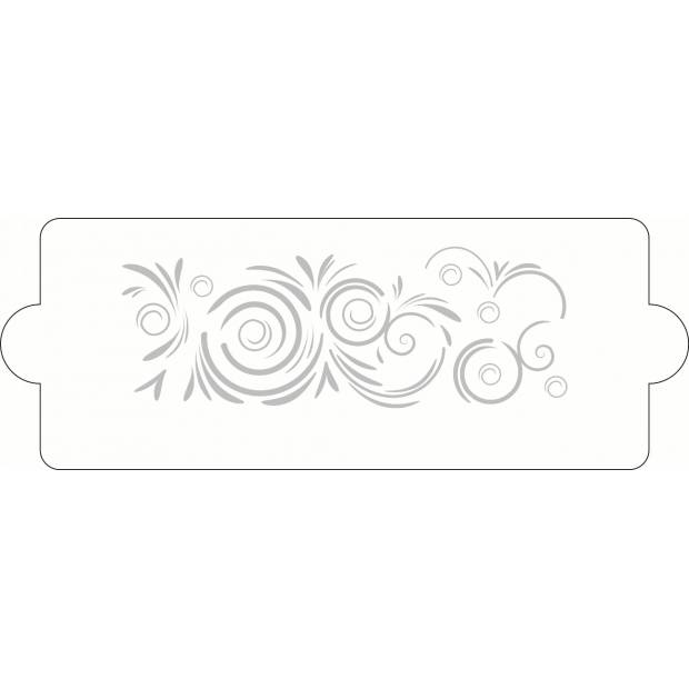 Tortenschablone 34x12cm Wirbel