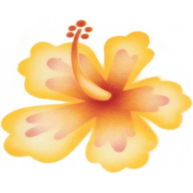 Schablone für Airbrush Hibiskus