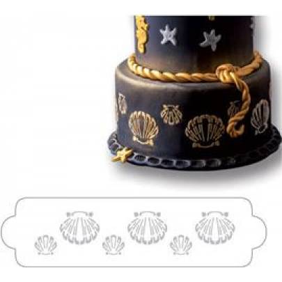 Schablone 34x9cm Muscheln