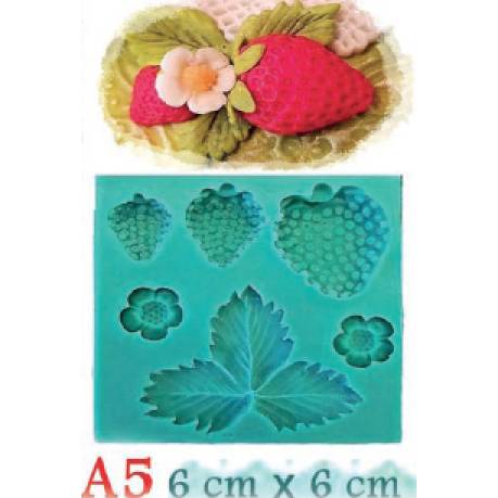 Silikonform Erdbeeren