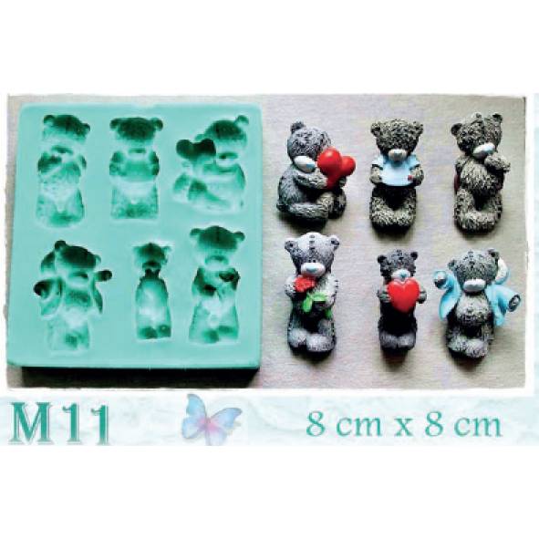 Silikonform-Teddybären