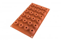 Silikonform für Schokoladen-Mini-Kuchen 240ml für 24 Stück