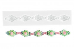 Silikonform floraler Rand 200x11mm