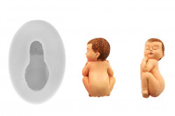 Silikonform für schlafendes Baby 20x10mm