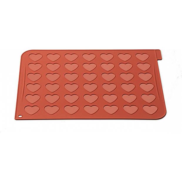 Herzförmige Makronenform Silikon braun