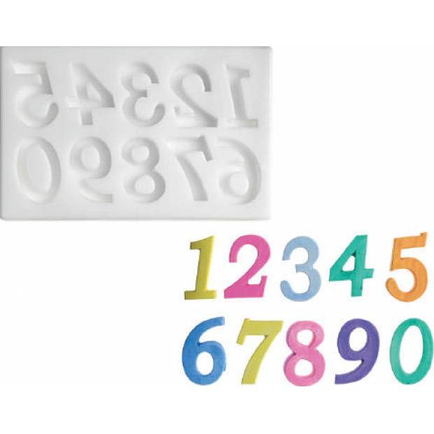 Silikonform für Ziffern 27x17mm