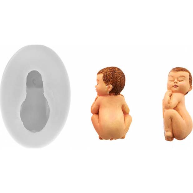 Silikonform für schlafendes Baby 20x10mm