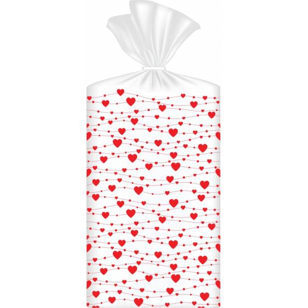 Tasche für Süßigkeiten und Schokolade 10pcs 21x11cm Herzen