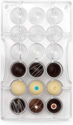 Polycarbonatform für Schokoladenhalbkugeln klein