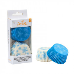 Muffinkörbchen 36Stück Schneeflocken 5x3,2cm