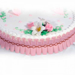 Dekorative Bordüre am Rand der Torte 1m in rosa
