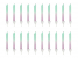 Tortenkerzen 6cm Ombre 20Stück
