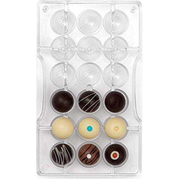 Polycarbonatform für Schokoladenhalbkugeln klein