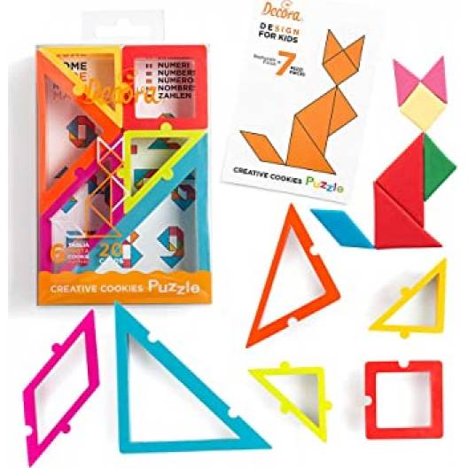 Kreative Plätzchen Puzzle Ausstecher 6 Stück + 20 Karten