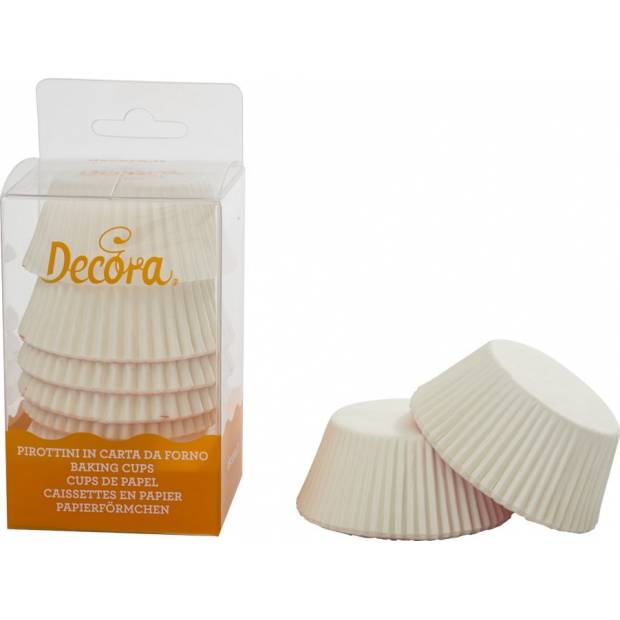 Weiße Muffin-Körbchen 75Stk 5x3,2cm