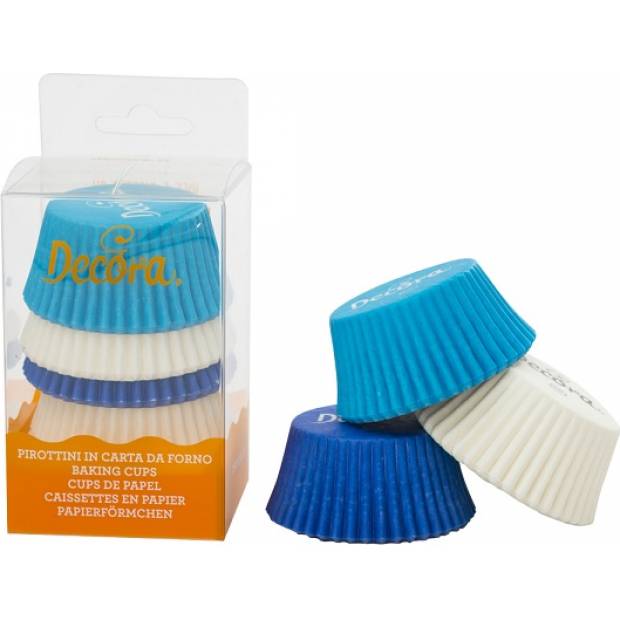 Blaue und weiße Muffin-Körbchen 75pcs 5x3,2cm