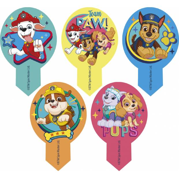 Essbares Papier Anhänger für Muffins Paw Patrol 20 Stück 6,5×4 cm
