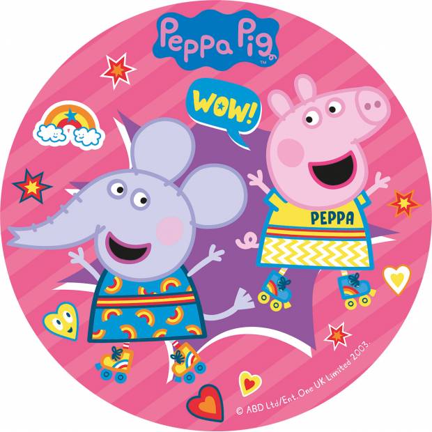 Fondant-Blatt-Schweinchen Pepa 20cm