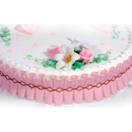 Dekorative Bordüre am Rand der Torte 1m in rosa