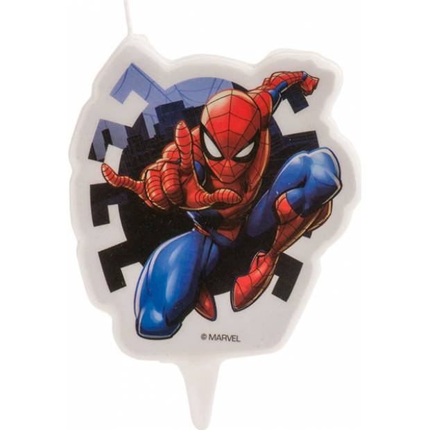 Spiderman Kuchen Kerze 7cm