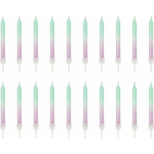 Tortenkerzen 6cm Ombre 20Stück