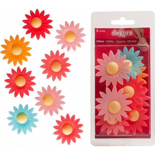 Gänseblümchen aus essbarem Papier, 8 Stück, 4 cm