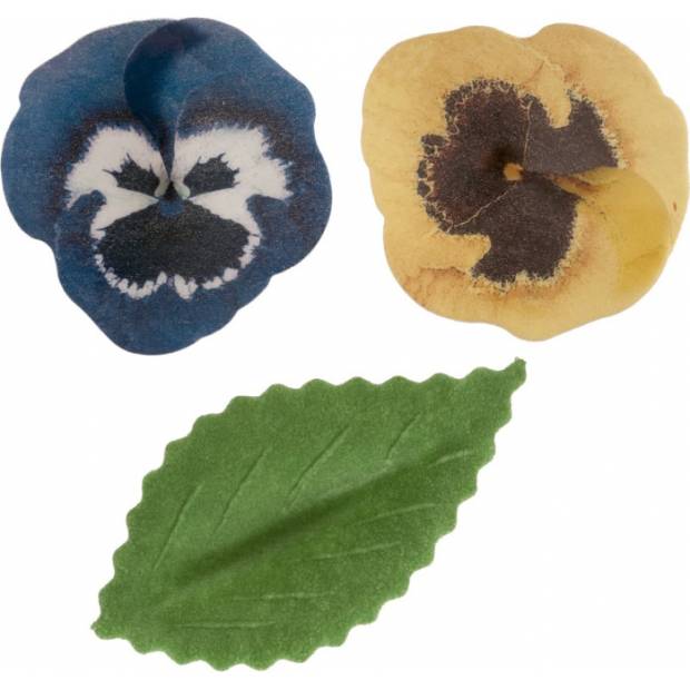 Blumen und Blätter aus essbarem Papier, 9 Stk.