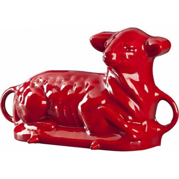 Gusseisen-Emaille-Backform GOURMETINA Lamm - Schattenrot