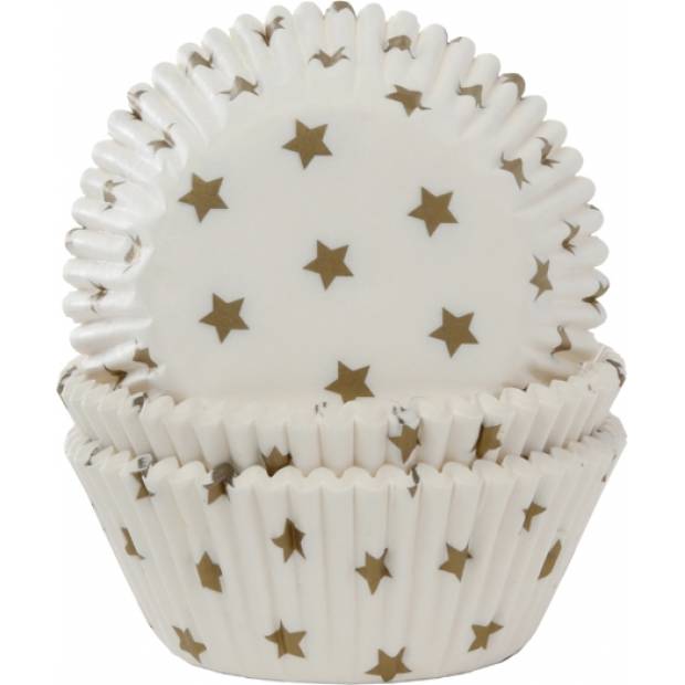 Muffin-Körbchen Goldsterne 50x33 mm