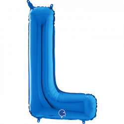 Luftballon Buchstabe L blau 66 cm
