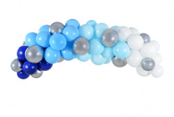 Blaues Ballonggirlande 200 cm, 60 Stück