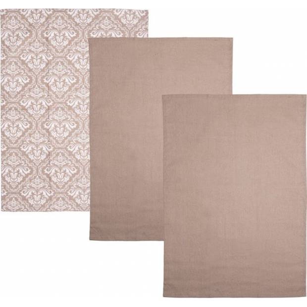 Orion Küchenhandtücher beige und braun (3 Stück) 710965 dortis