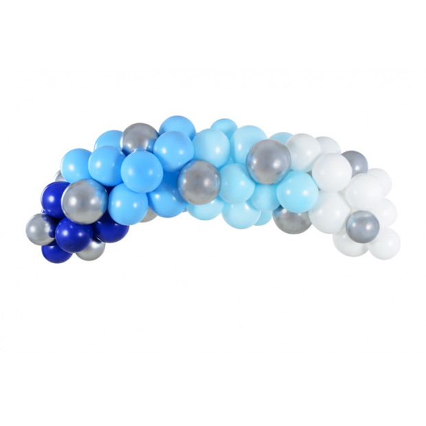 Blaues Ballonggirlande 200 cm, 60 Stück