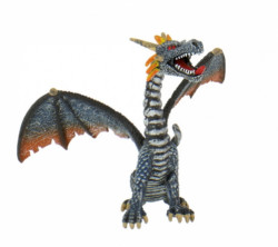 Silberner Drache Kuchen Figur 11x9cm