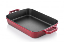 Gusseisen-Backform 40x26cm rot