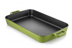 Gusseisen-Backform 40x26cm grün