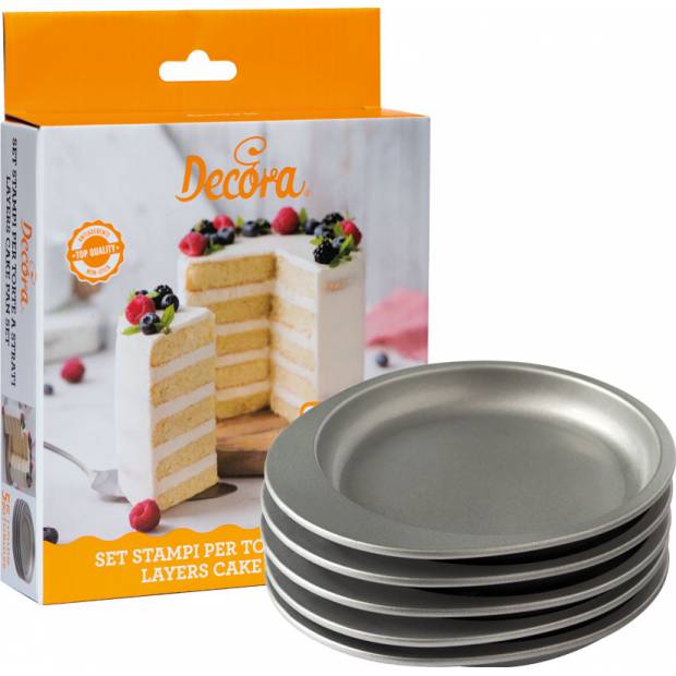 Satz mit 5 runden Formen 15 x 3,5 cm