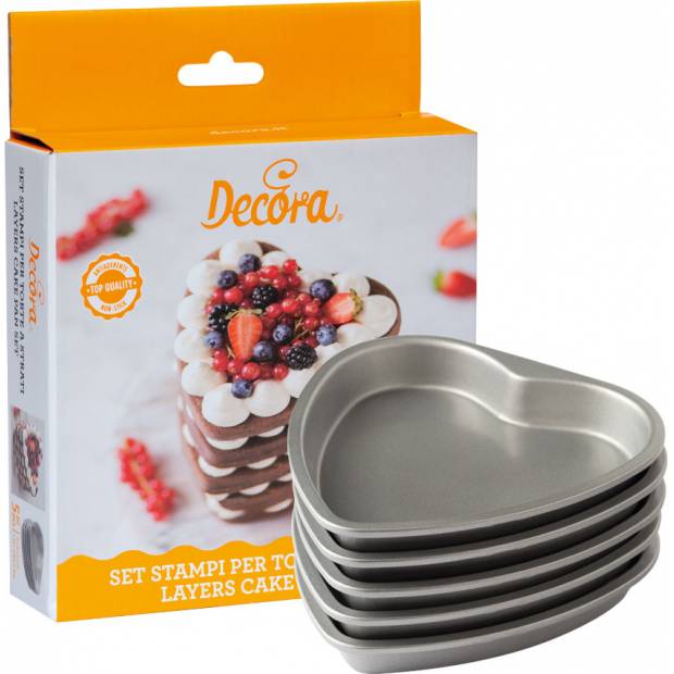 Satz von 5 Herzformen 15 x 2 cm