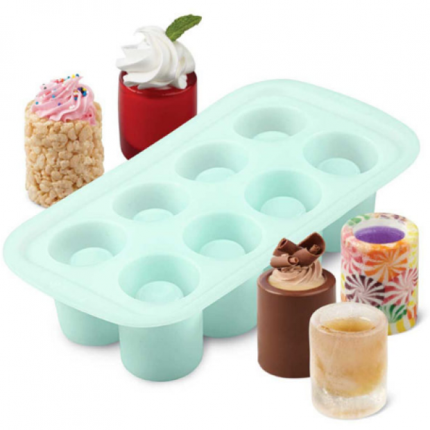 Silikonform in Form einer Mini-Gläserform, 8 Formen, Likörspitzen