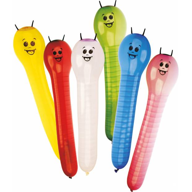 6 Latexballons Caterpillar 60,9 cm