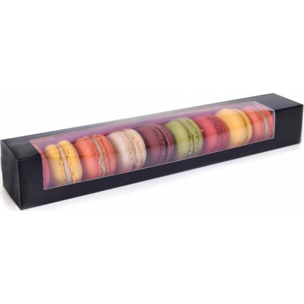 Macaroon Box schwarz und rosa groß 1pc