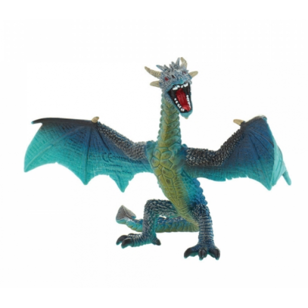 Tortenfigur Drache blau 14x10cm