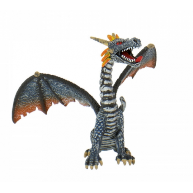 Silberner Drache Kuchen Figur 11x9cm