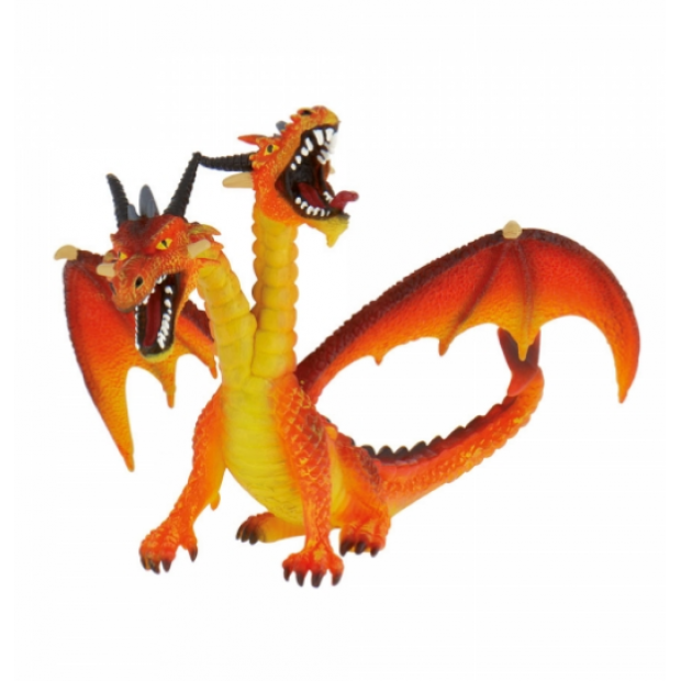 Tortenfigur roter zweiköpfiger Drache 14x10cm